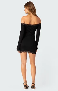 Edikted Diora Off Shoulder Mini Dress