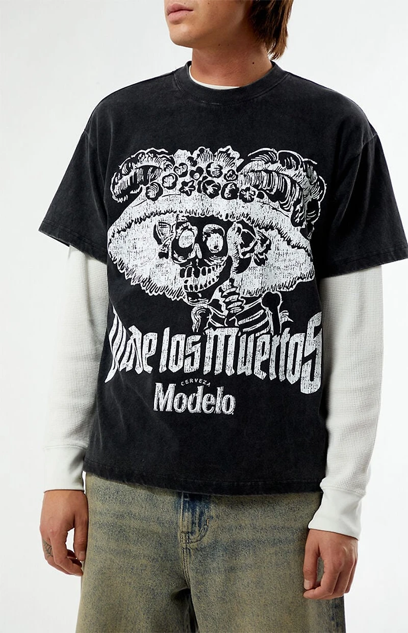Modelo La Catrina Dia De Los Muertos T-Shirt