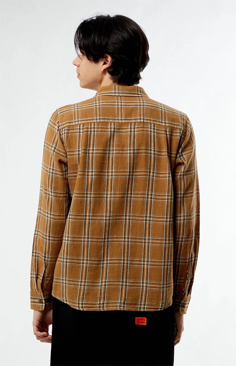 Brixton Charter Linen Blend Plaid Shirt