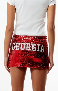 HYPE & VICE Georgia Bulldogs Sequin Mini Skirt