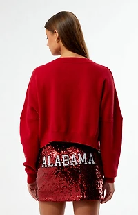 HYPE & VICE Alabama Crimson Tide Ivy Knit Cropped Sweater