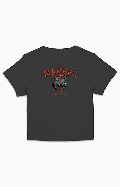 Marvel Spider-Man Collegiate Cropped T-Shirt