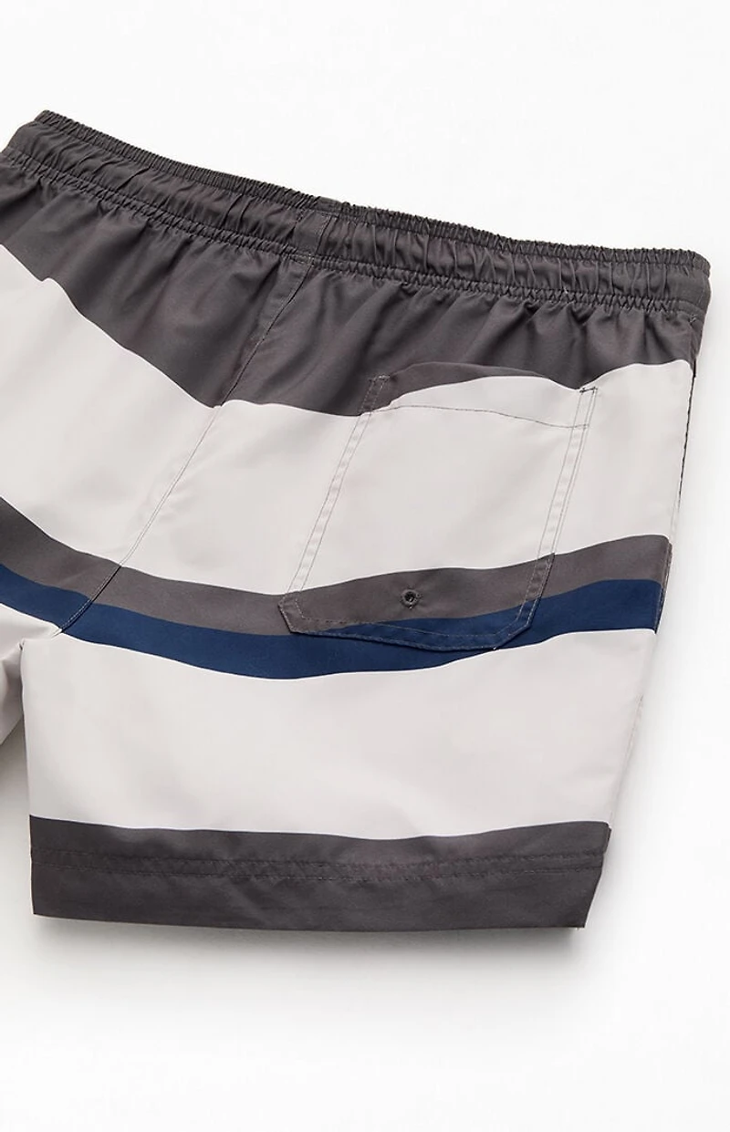 Pacsun Pierre Striped Eco 4.5" Swim Trunks
