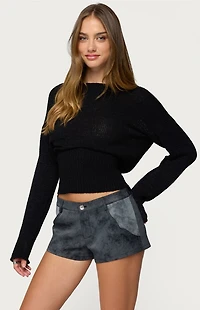 Edikted Tezi Boat Neck Light Knit Top