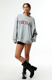 HYPE & VICE Pi Beta Phi Offside Crew Neck Oversized Sweatshirt