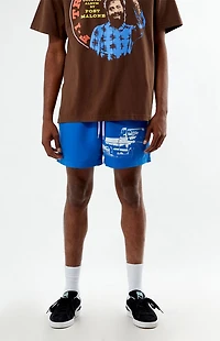 Post Malone Blue 4.5" Swim Trunks