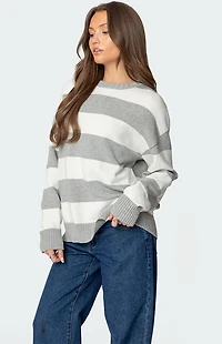 Edikted Richie Oversized Striped Sweater