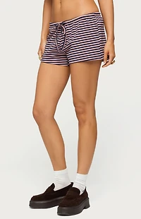 Edikted Jainee Striped Drawstring Shorts