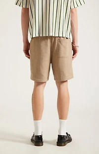 Pacsun Brown Textured Linen Shorts