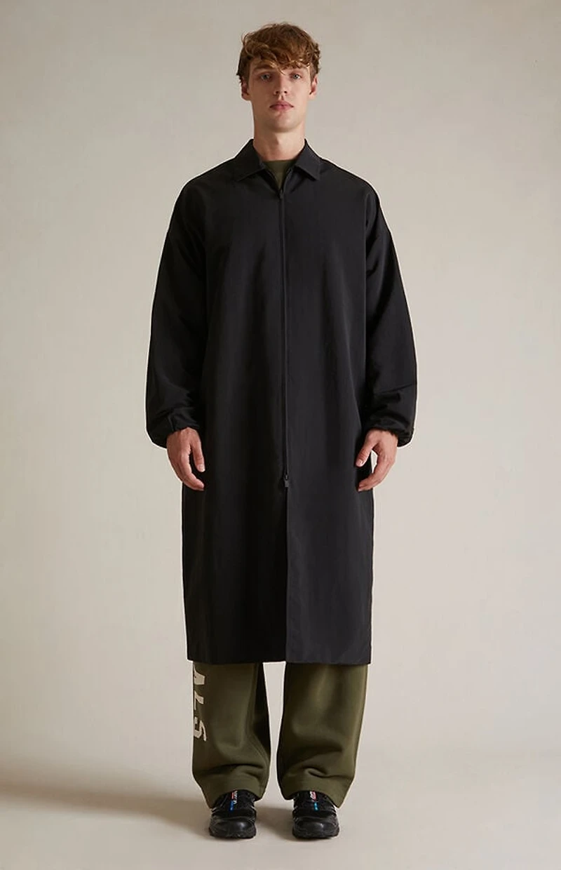 Fear of God ESSENTIALS Black Nylon Trench Coat