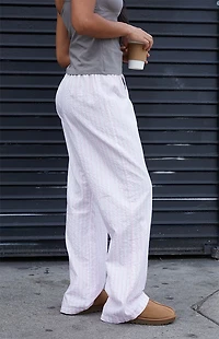 John Galt Striped Drawstring Baggy Lounge Pants