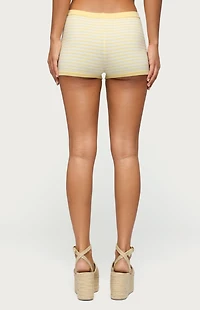 Edikted Camil Striped Knit Shorts