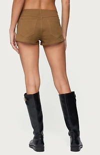 Edikted Dinah Denim Micro Shorts