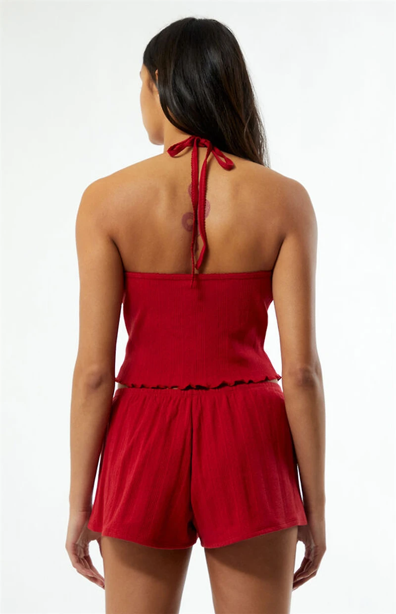 Est. PAC 1980 Hazel Pointelle Halter Tank Top