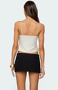 Edikted Metallic & Sequin Texture Tank Top