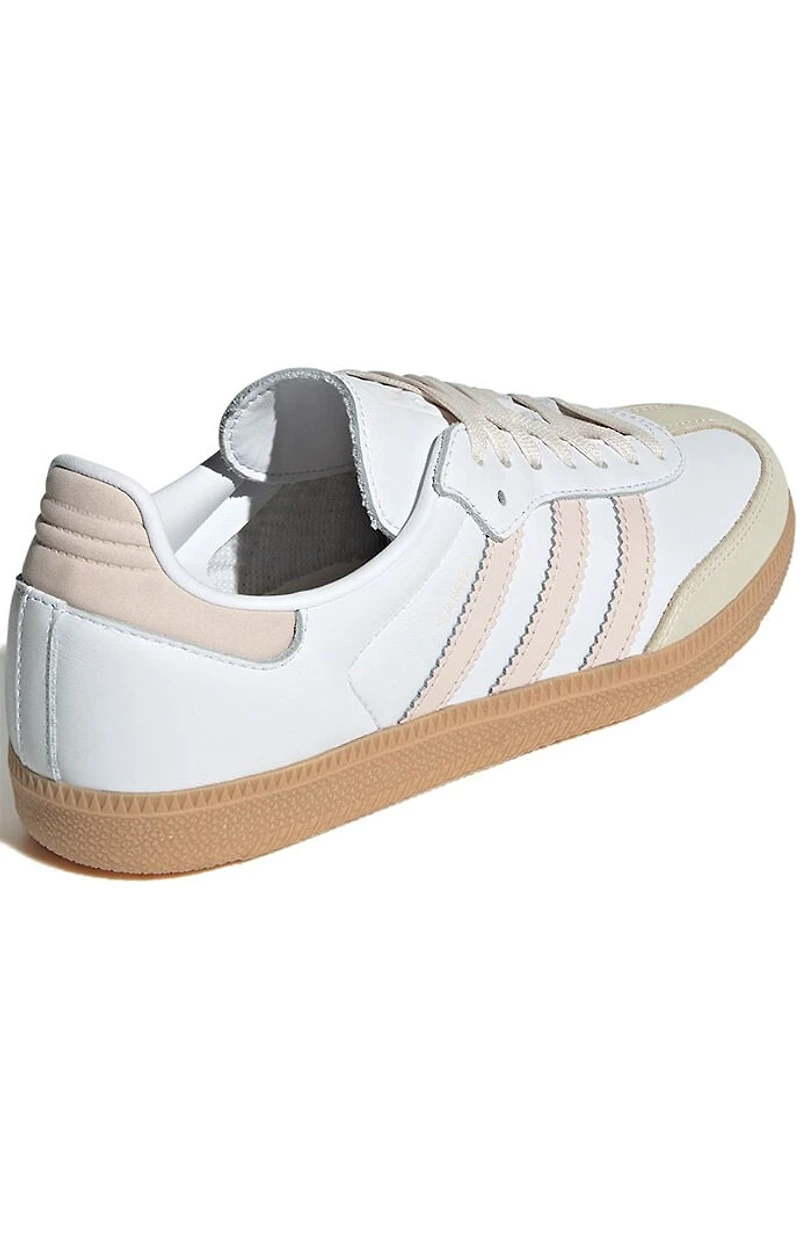 adidas Women's White & Pink Samba OG Sneakers