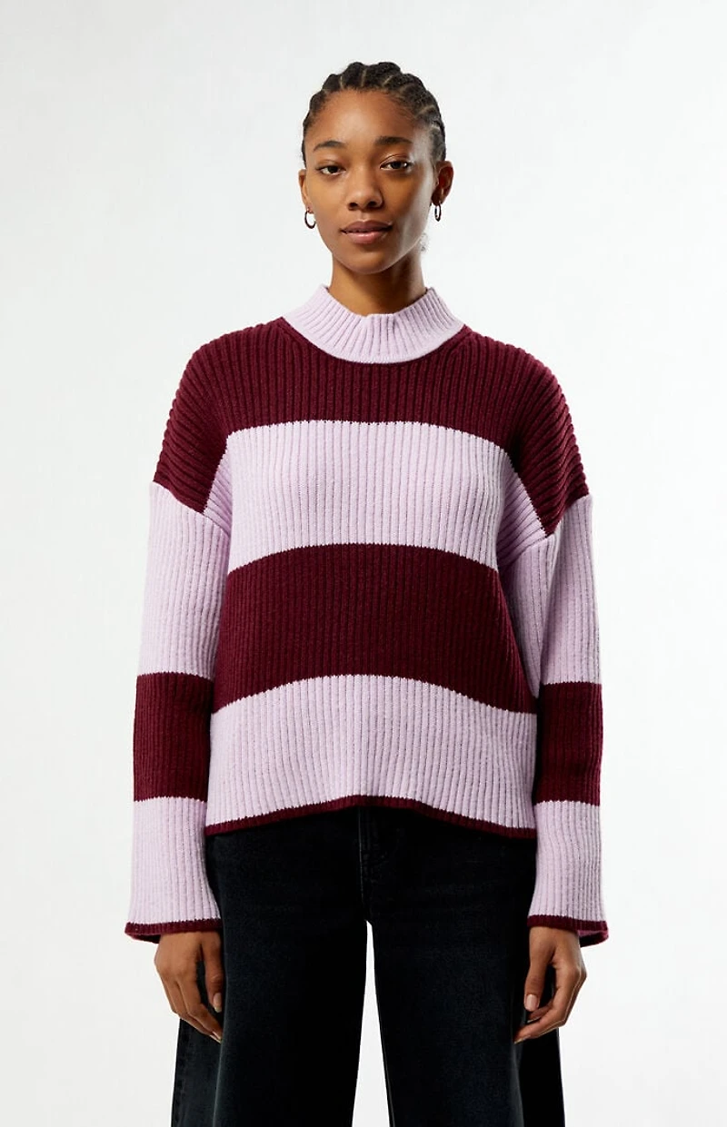 MINKPINK Freja Striped Chunky Knit Sweater