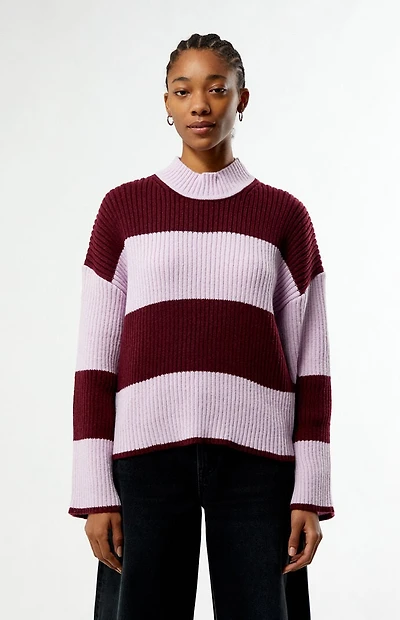 MINKPINK Freja Striped Chunky Knit Sweater