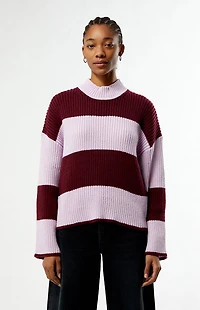 MINKPINK Freja Striped Chunky Knit Sweater