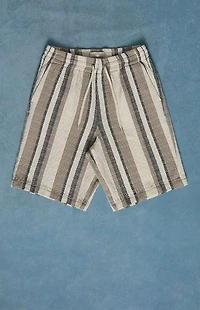 Pacsun Cream Striped Linen Shorts