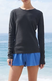 John Galt Black Ainsley Long Sleeve Top