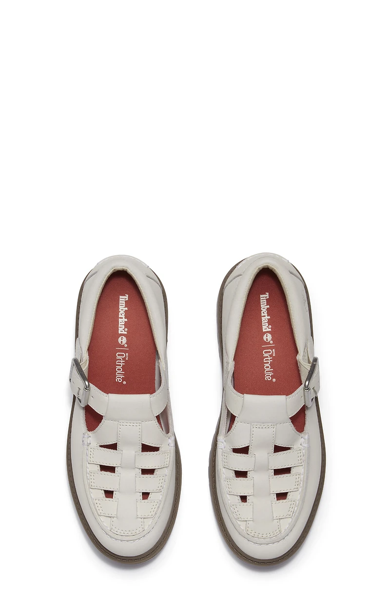 Timberland Women's Natural Nubuck Stone Street Buckle Mary Jane Shoes