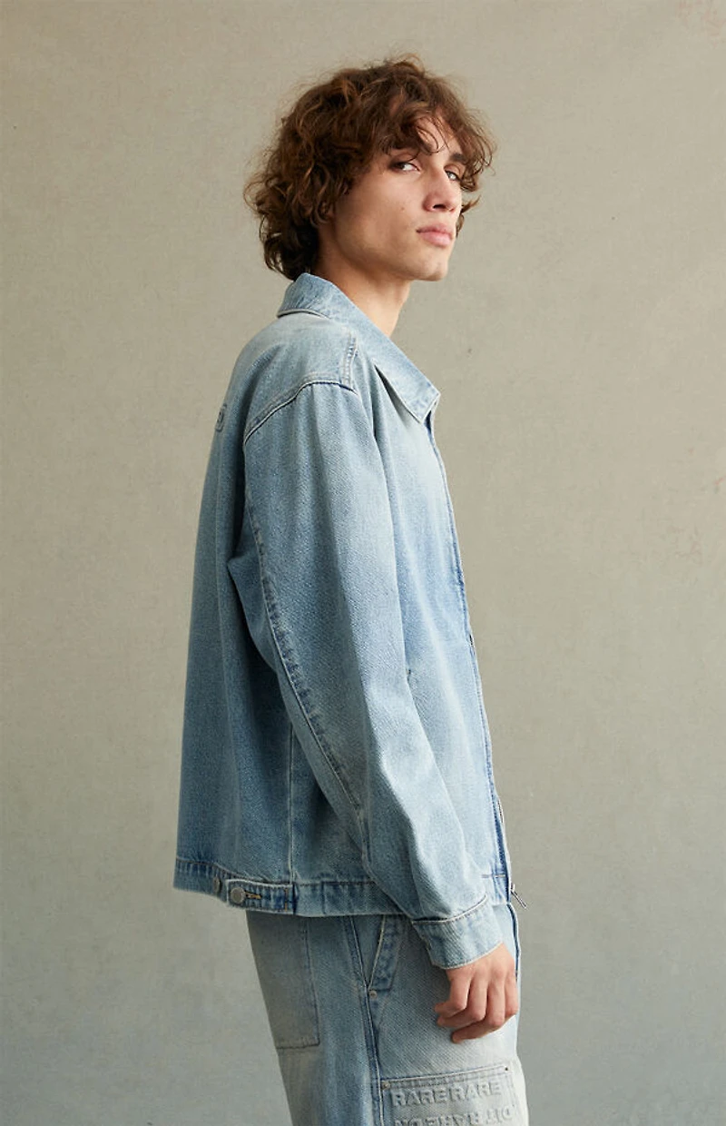 RARE DNM EDIT Light Indigo Embossed Gas Jacket