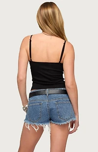 Edikted Union Jack Grommet Tank Top