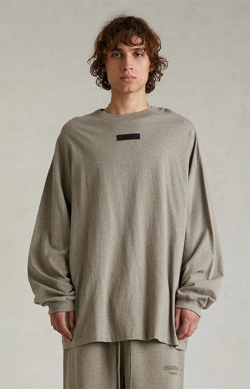 Fear of God ESSENTIALS Heather Grey Long Sleeve T-Shirt