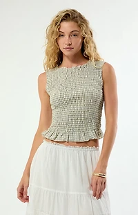 Daisy Street Thistle Plaid Tank Top