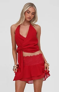 Tiger Mist Indigo Halter Top