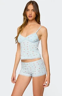 Edikted Aurea Lacey Floral Tank Top