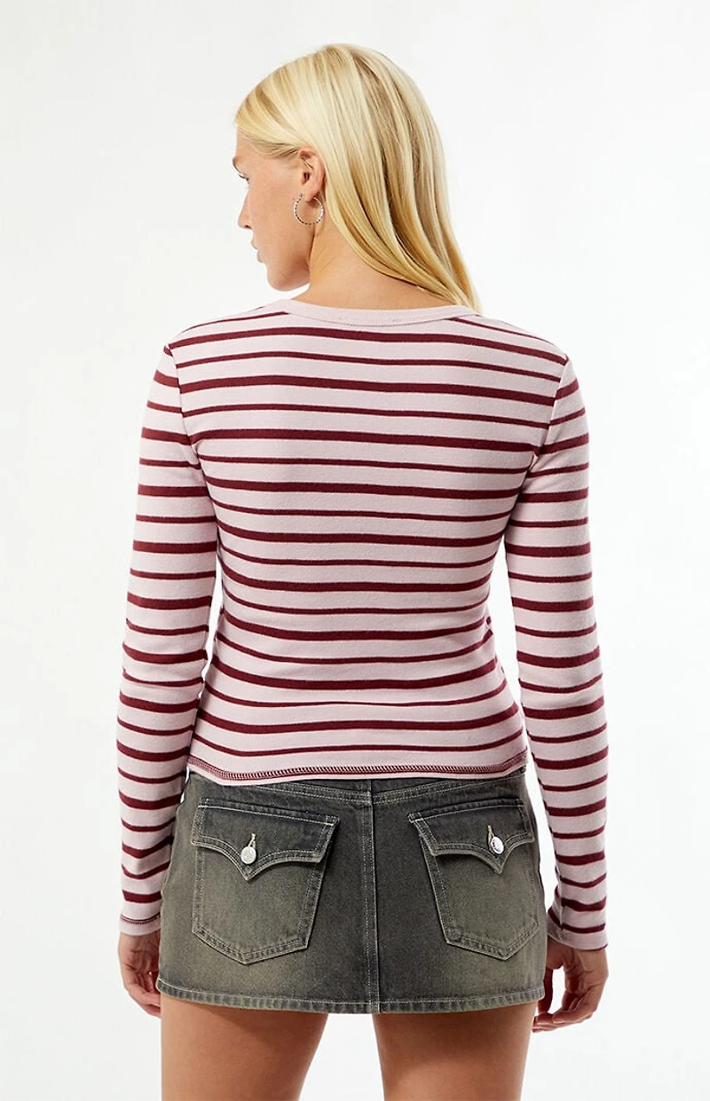 Your Favorite Jamie Striped Long Sleeve Crew Neck Top
