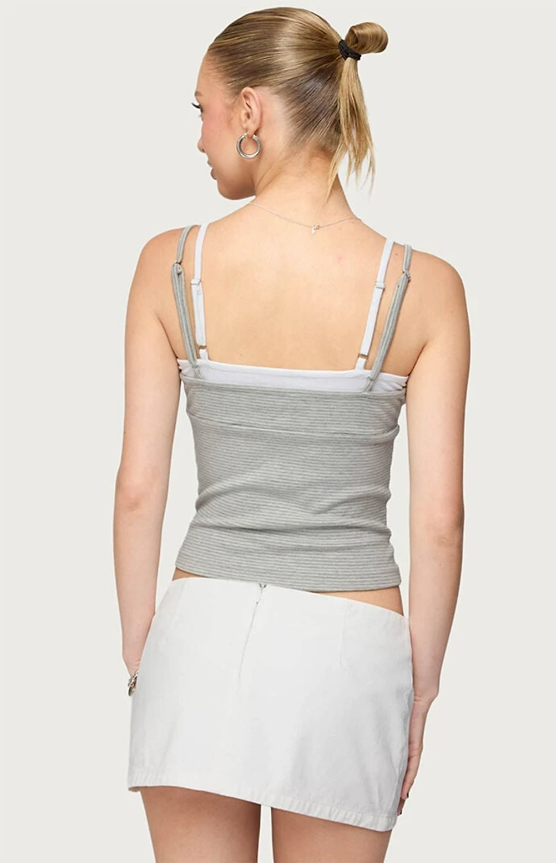 Edikted Lilian Layered Striped Tank Top