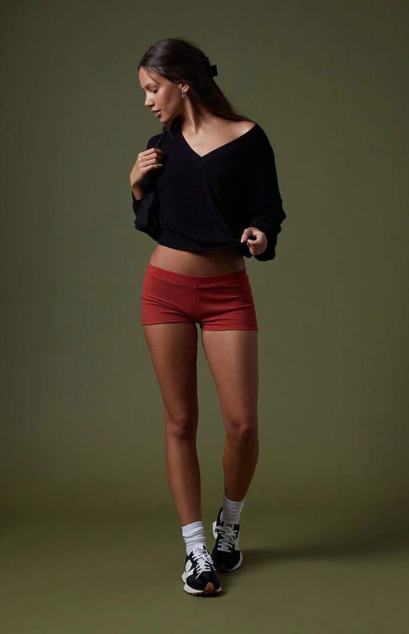 PAC 1980 Active Aspen Waffle Knit First String V-Neck Sweatshirt