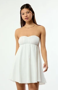 Your Favorite Clara Smocked Strapless Mini Dress