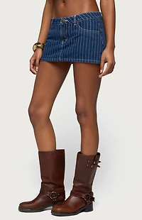 Edikted Camelia Denim Mini Skort
