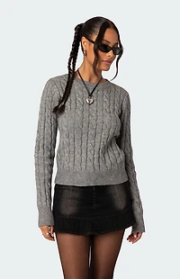 Edikted Minka Fitted Cable Knit Sweater
