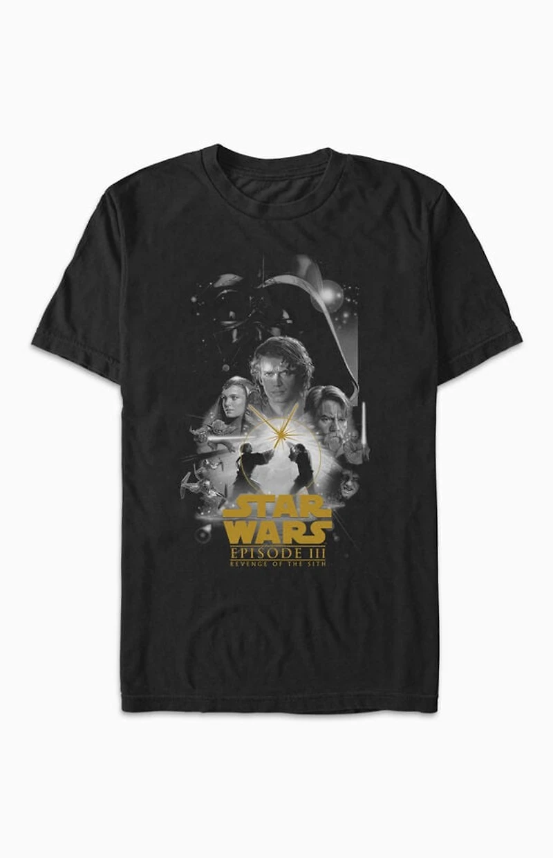Star Wars Three Poster Gold T-Shirt