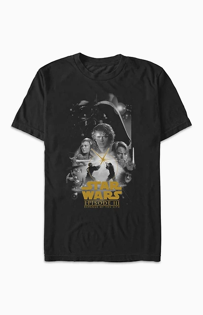 Star Wars Three Poster Gold T-Shirt