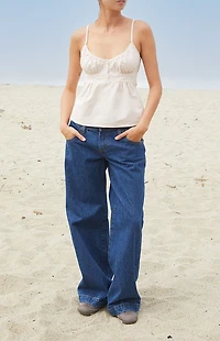 John Galt Pink Tiffany Floral Tank Top