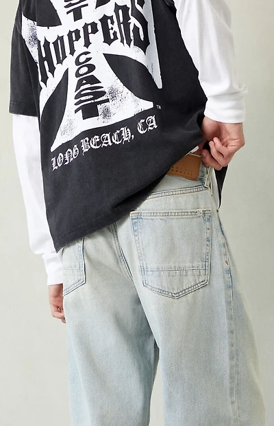 Pacsun Dylan Baggy Jeans Light Wash Tinted