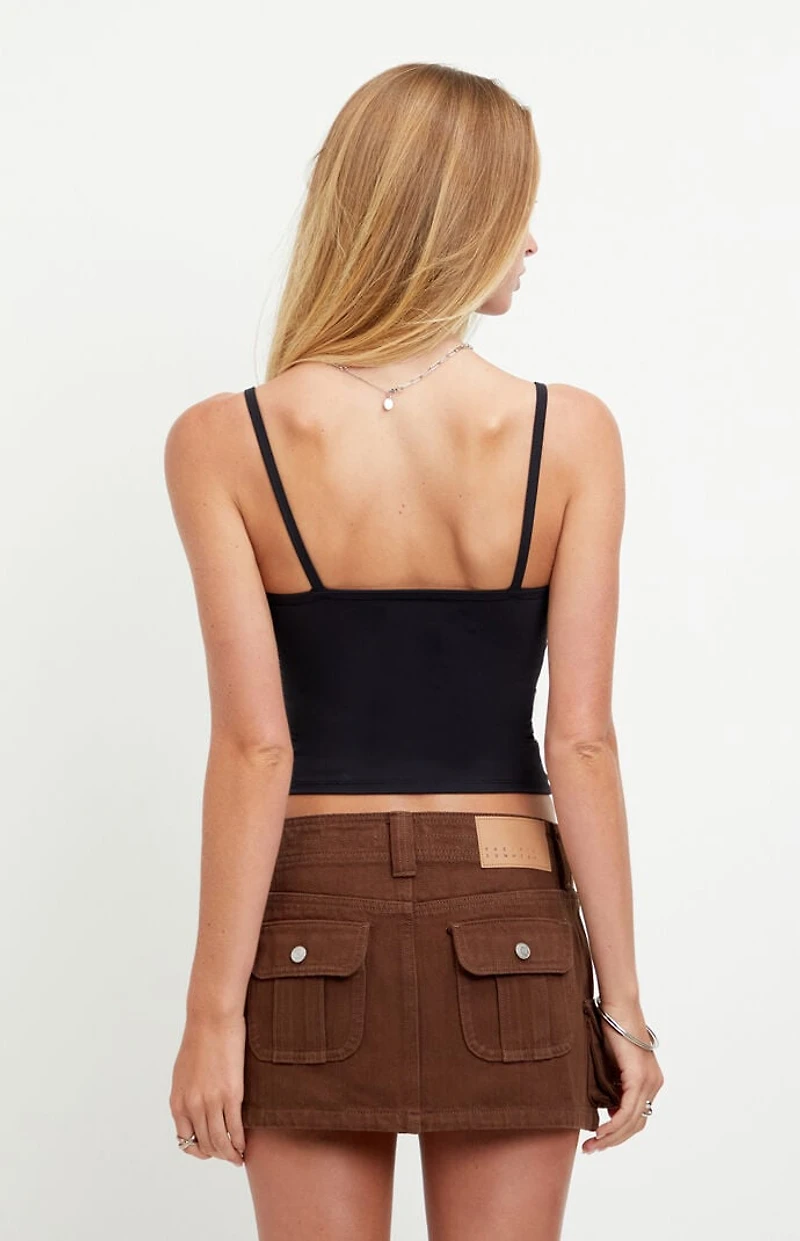 Pacsun Piper Brown Low Rise Micro Jean Skirt