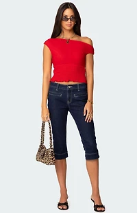 Edikted Jenny Scrunched Asymmetric Top