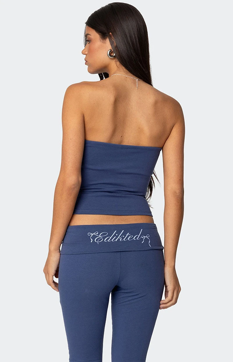 Edikted Aiyana Bow Built Bra Tube Top