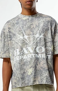 Pacsun Havoc Camo Cropped Boxy T-Shirt