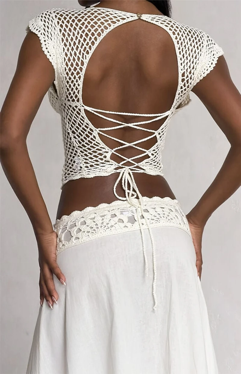 Tiger Mist Sasha Scalloped Crochet Top