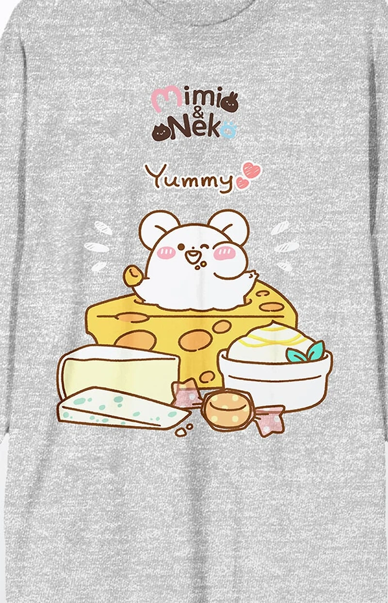 Mimi & Neko Nezu Eating Long Sleeve T-Shirt