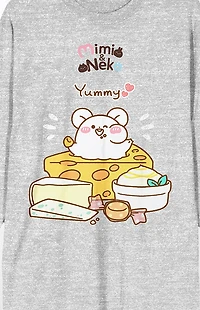 Mimi & Neko Nezu Eating Long Sleeve T-Shirt