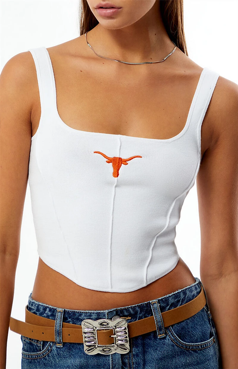 HYPE & VICE Texas Longhorns Knit Corset Top